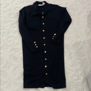 Liz Claiborne Black Cardigan with Gold Buttons
